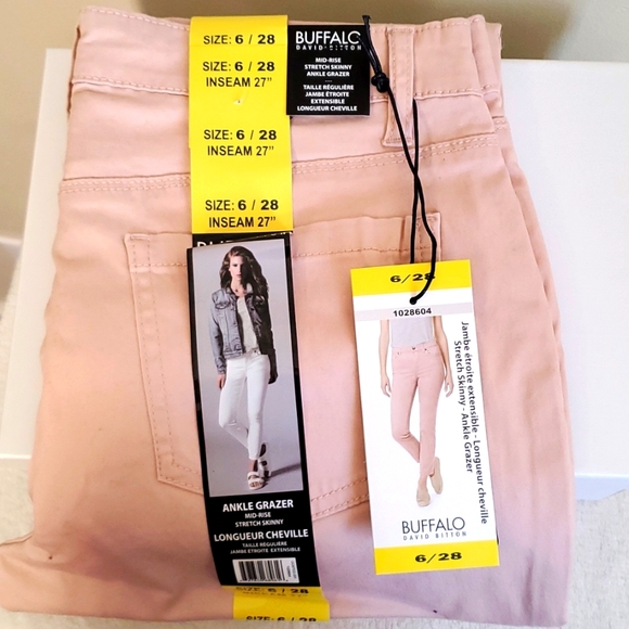 NWT Buffalo Ankle Grazer Mid Rise Stretch Skinny Pant🌝 - Picture 2 of 6